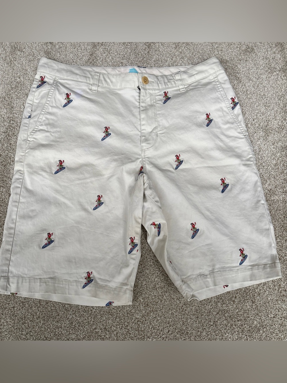 Tommy Bahama Surfing Hula Girl Embroidered Shorts Size 34